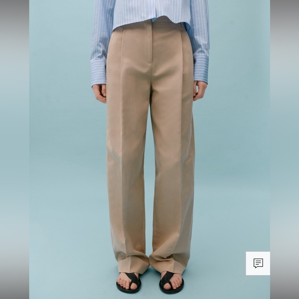 MANGO VICTORIA BECKHAM Pleat straight trousers Size 2 NWT